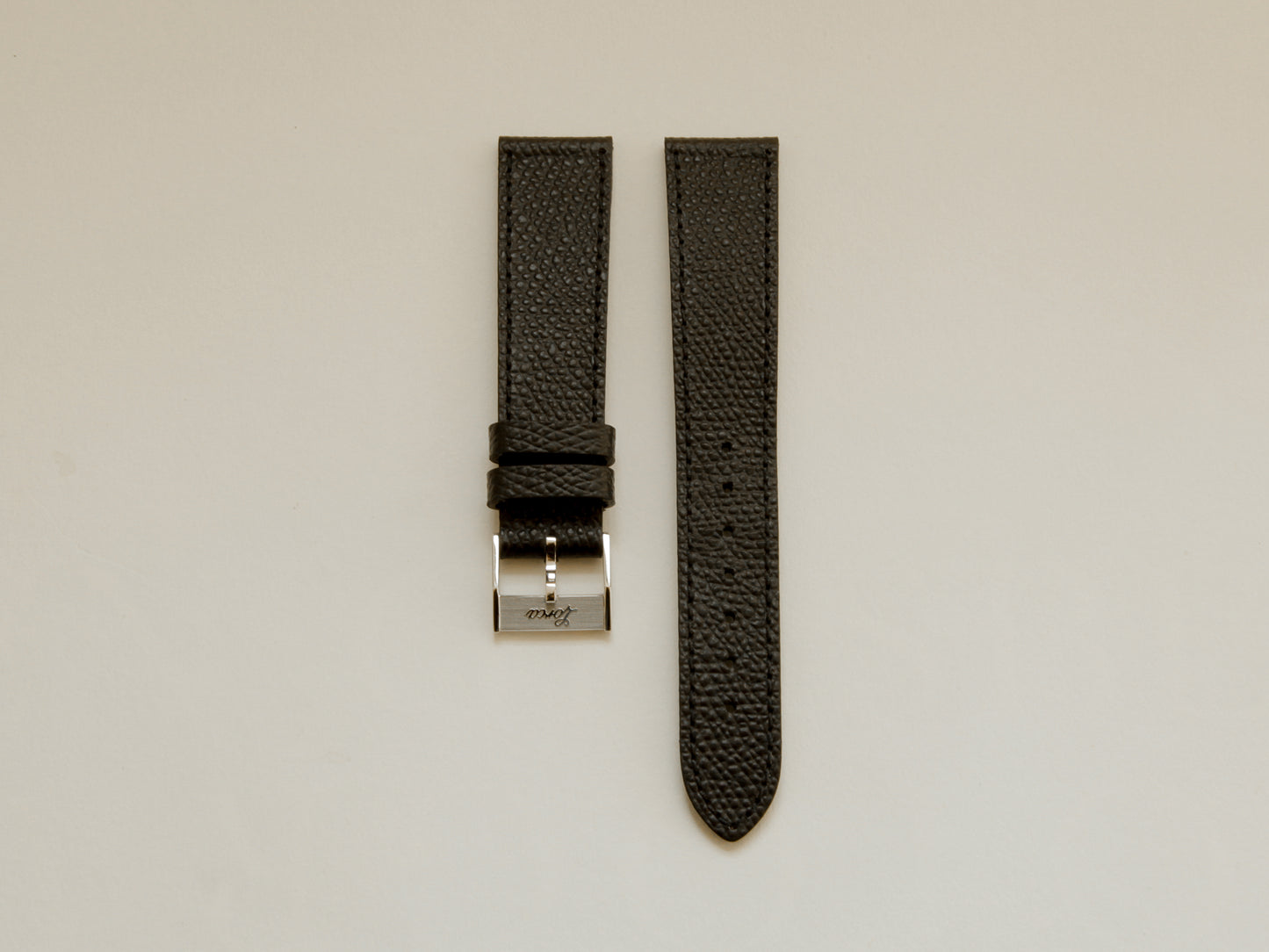 Grained Leather Strap (Black)