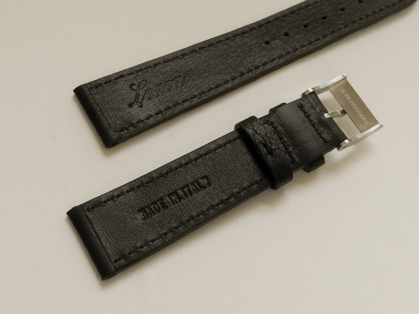 Grained Leather Strap (Black)